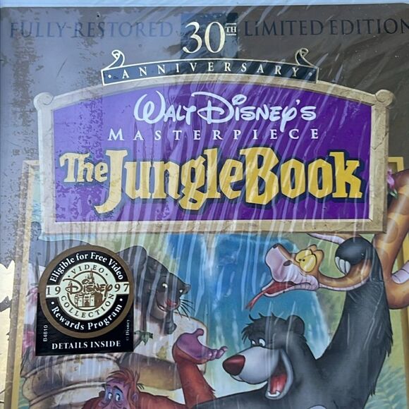 Vintage 1997 Walt Disney's Jungle Book 30th Anniversary Limited Edition VHS New - Picture 4 of 10